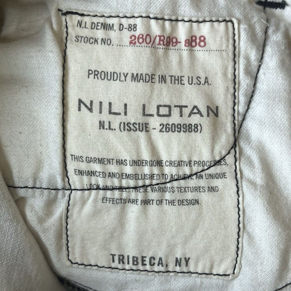 Nili Lotan Pants Womens 26 Black Ivory Zebra Animal Print Made in USA - Picture 10 of 11